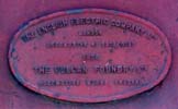 Placa fabricante English Electric Vulcan Foundry. Circa 1985. Foto Alejandro D. Moscaro