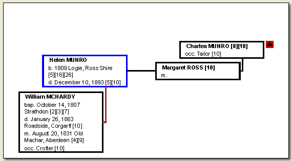 Chart: Charles Munro and Margaret Ross