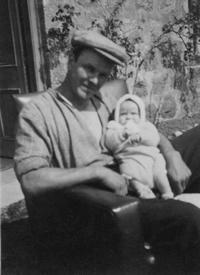 Jimmy with eldest son, 1952