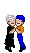 Blythe + Nami kissing