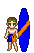 Nami w/surfboard