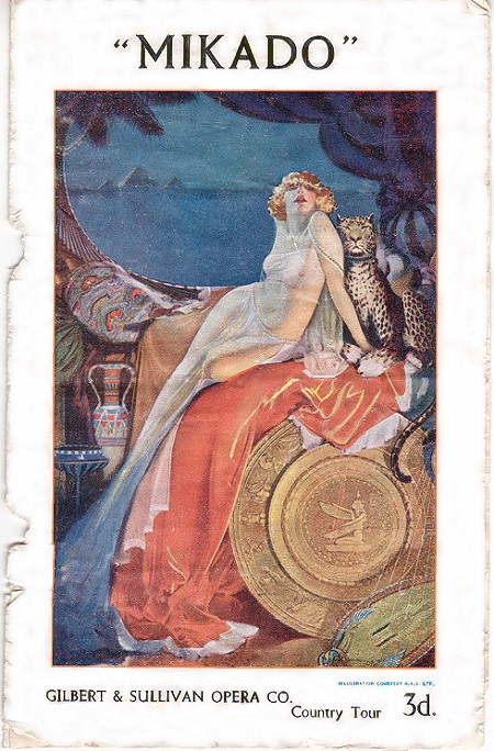 Programme cover for a J.C. Williamson production of The Mikado. 1932