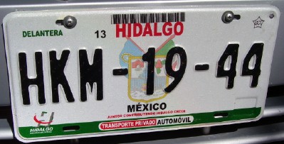 Placa actual / Current plate