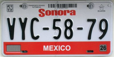 Placa actual - Current plate