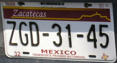Placa actual / Current plate