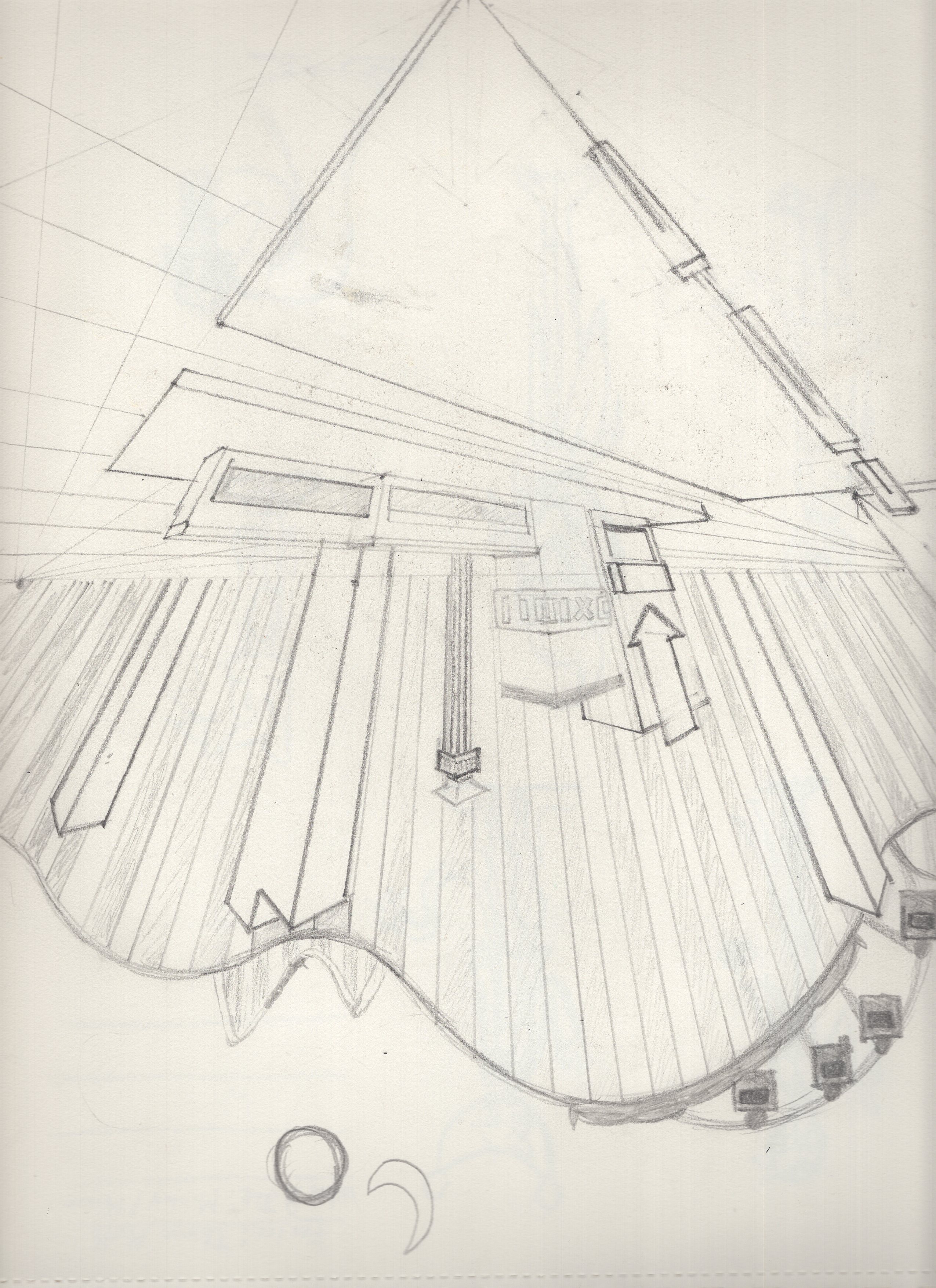 Drawing of concept of a world unfinished