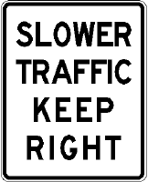 Please don't block the fast lane!