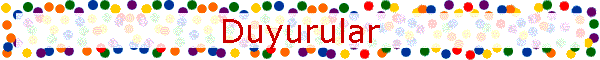 Duyurular