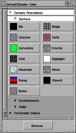 To open the Texture Procedures window: