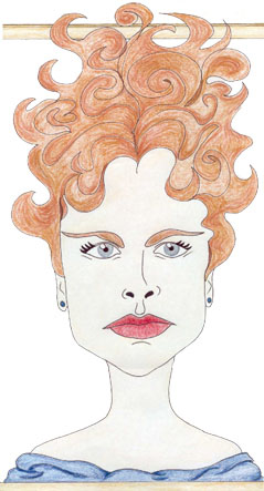 Caricature of Nicole Kidman