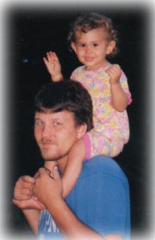 Anna on Daddy's shoulders!