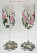 Rosebud Champagne Glasses