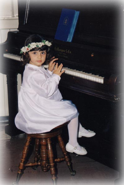 Olivia September 96 at father's remarriage