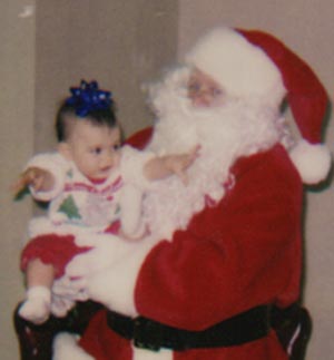 Olivia & Santa, '93, 9 1/2 months old
