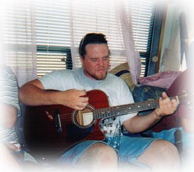 Donald playing his guitar!