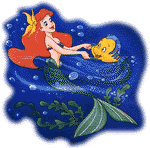 Ariel swimming, Ariel with Prince Eric