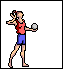 a girl serving the ball