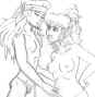Strongbow & Moonshade "pregnant" (chara's copyright Warp) Drawing copyright Micinjensue 2005, part of the Challenge Series