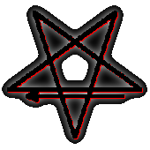 Point down pentagram, first stroke right to left