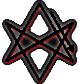 (Unicursal Hexagram, first stroke top to lower right)