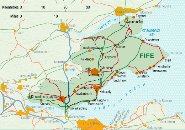 Map of Fife County.