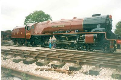 46233 in front&nbsp; of the West Shed on the 28th September 1996, before her latest overhaul began