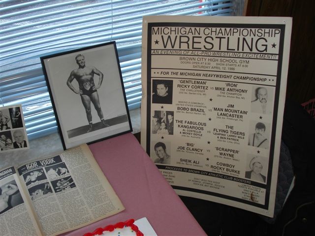 Lou and a Michigan Championship Wrestling card