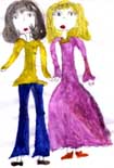Girls waiting Iord�nitul, artwok by Laura Mois�