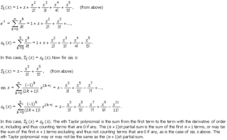 10.5 Taylor Polynomials And Taylor Theorem