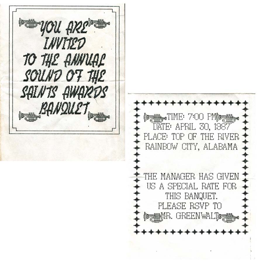 1987 Banquet Invitation