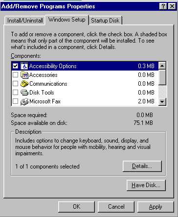 Windows Setup Screen