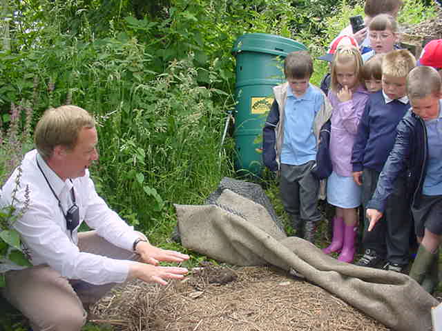 Mark shows off the slow worms