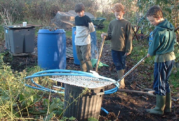 Leak patrol - the boys located it