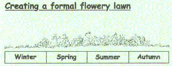 Creating a formal flowery lawn