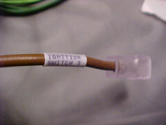 A sample wire label