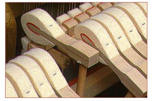 Detall dels martellets d'un piano