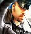 leather cap and leather glove