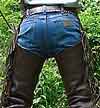 Cowboy chaps and denim