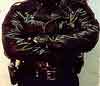 Cop in leather jacket