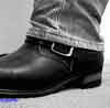 Engineer boot with denim