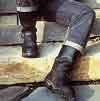 Engineer boots and denim