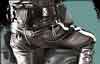 full leather and motor cop boots from back