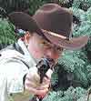 wester reenactor denim and boots