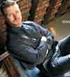 leather pants and sam browne belt uniform shirt with tie