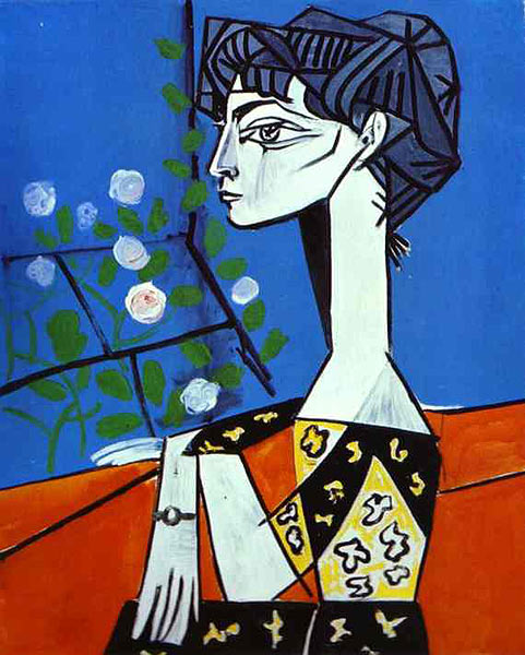 Pablo Picasso: Jacqueline con flores