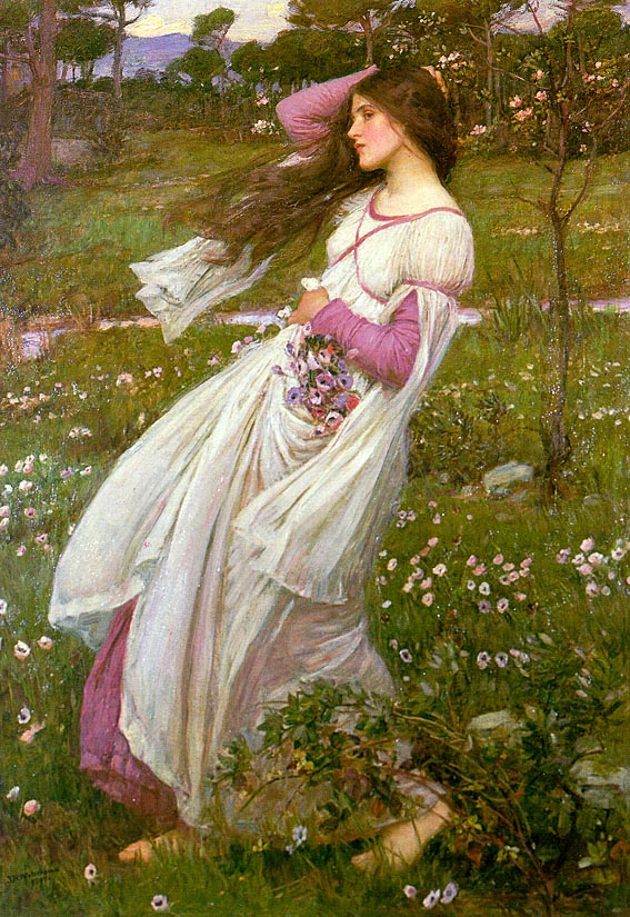 John William Waterhouse: Flores en el viento