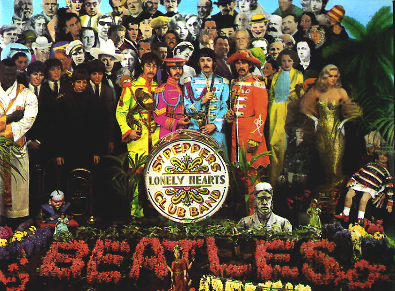 Сержант пеппер. Обложка альбома Битлз Sgt Pepper s Lonely Hearts Club Band. The Beatles Sgt. Pepper's Lonely Hearts Club Band 1967. Битлз сержант Пеппер. Sgt Pepper's Lonely Hearts Club Band обложка.