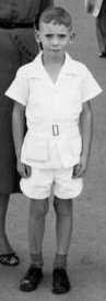 Me aged four, Darling Street, Cape Town, 1954