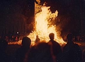 Bonfires are still lit today in many countries