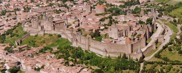 Carcassonne, a French castle founded by the Goths